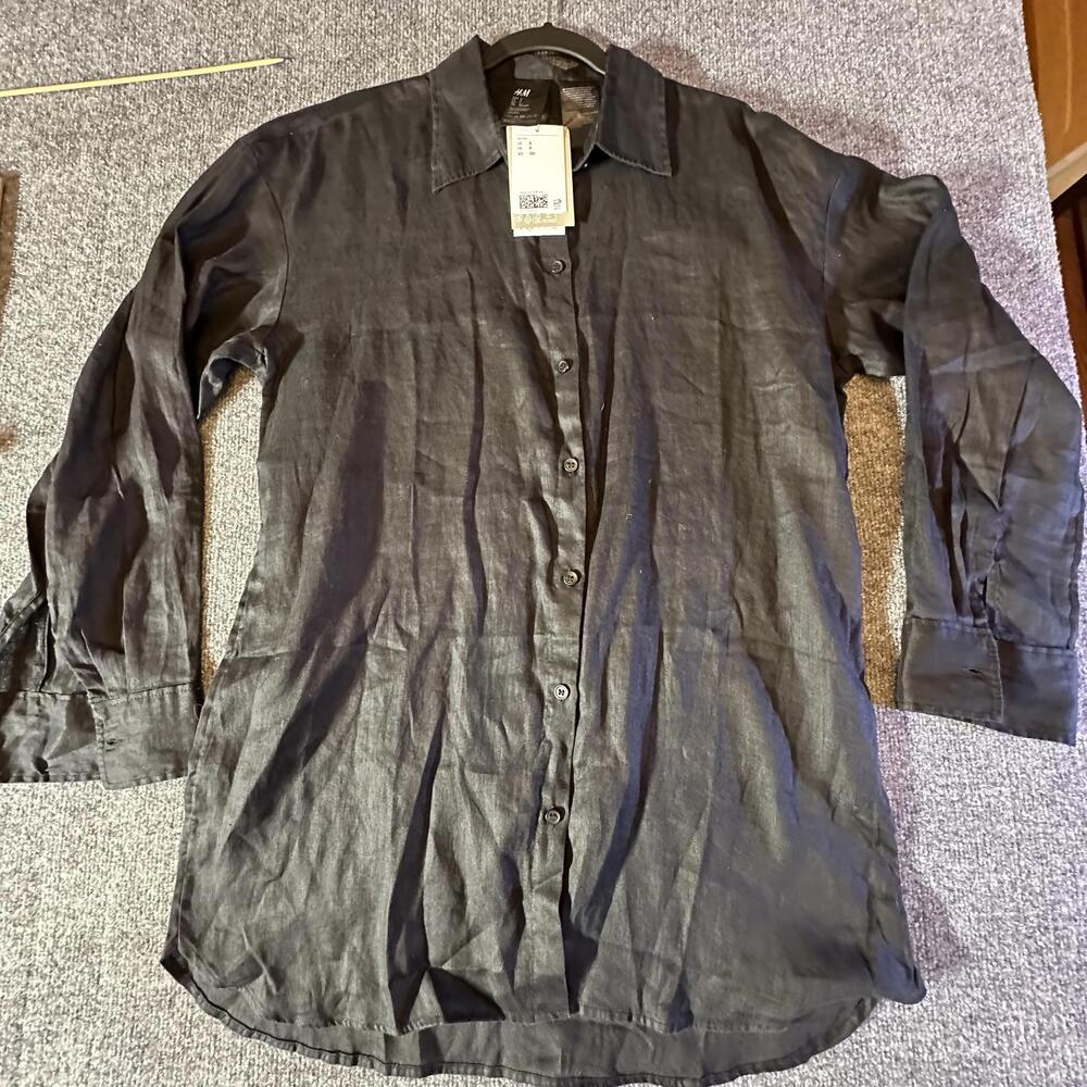 H&M Men's Black Button-Up Shirt -‎ New with Tags